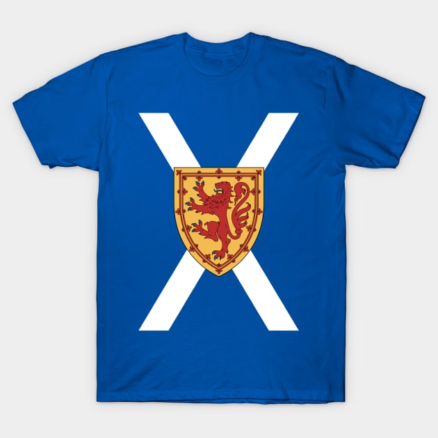 Royal Scottish Flag (vertical) (transparent) T-Shirt by iaredios
